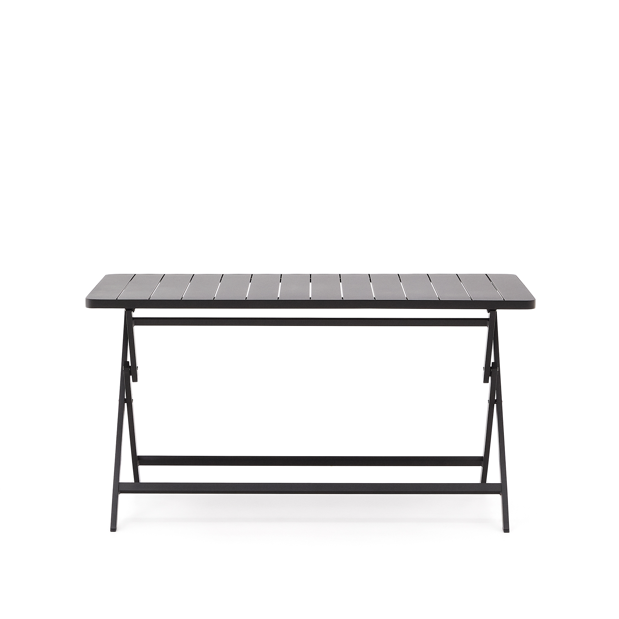 Складной уличный стол Torreta из алюминия с черной отделкой 140 x 70 см La Forma (ex Julia Grup)