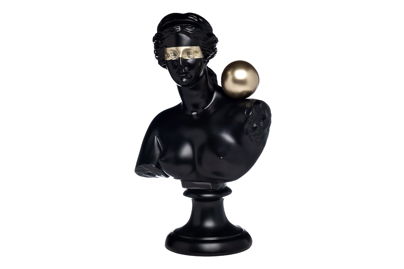 Статуэтка "Античный бюст" женский черный Garda Decor D3521