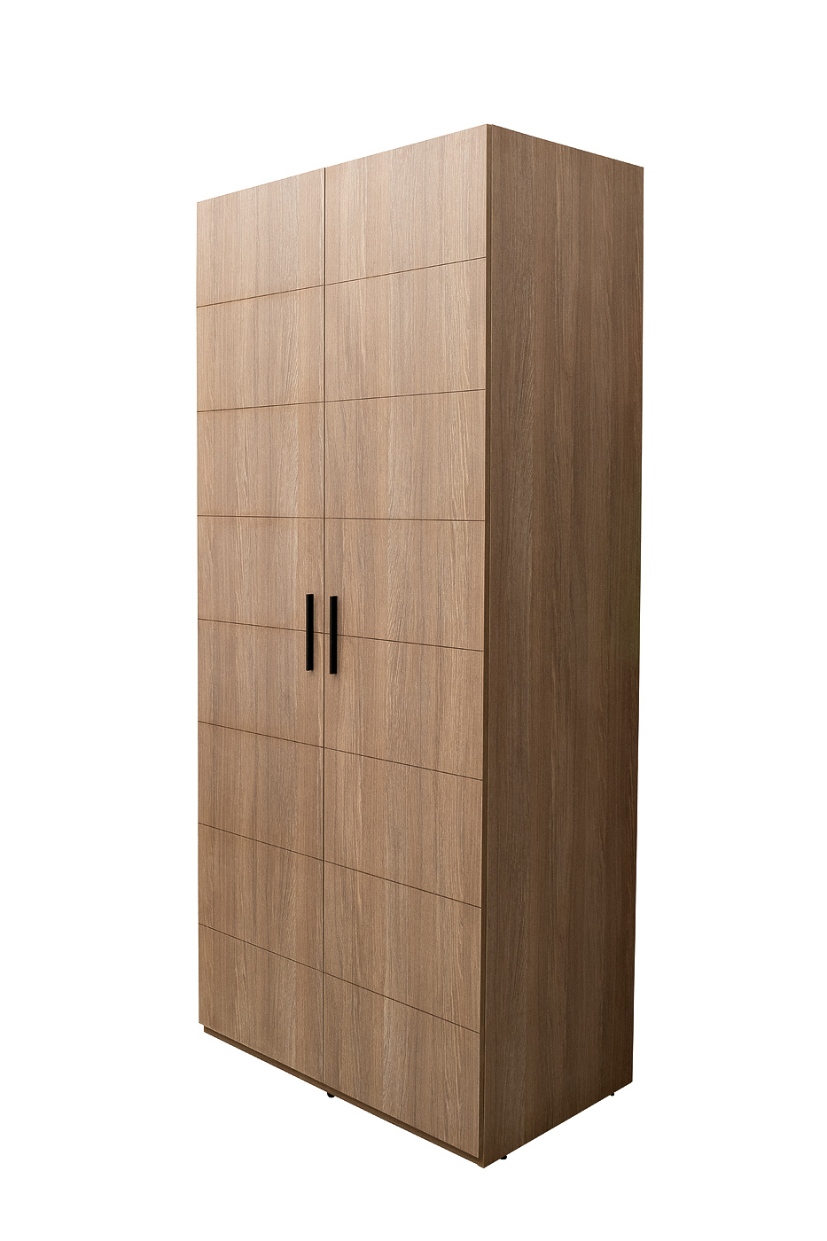 Шкаф двудверный с полками цвет дуб Garda Decor GD-10013/2-3(глухой)