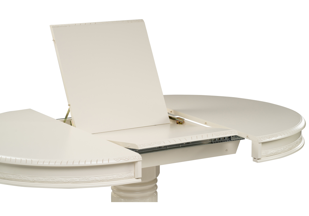 Стол деревянный Woodville Альфред 110(160)х110х80 слоновая кость 450828