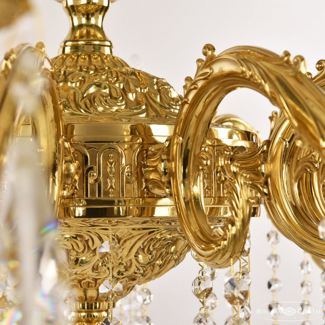 Люстра бронзовая с хрусталём 71202/12/360 A G