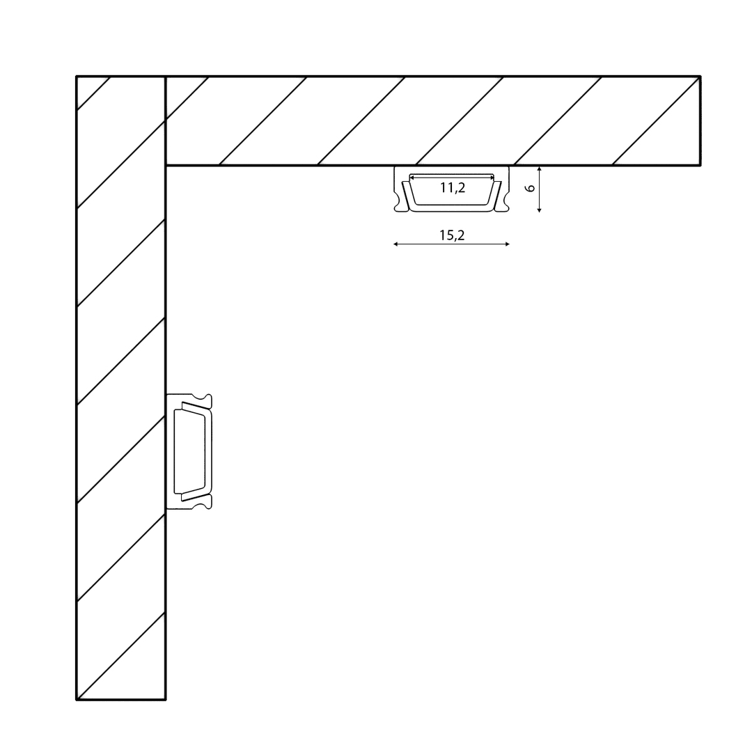 Профиль алюминиевый SWG SF-1506 Профиль алюминиевый SWG SF-1506