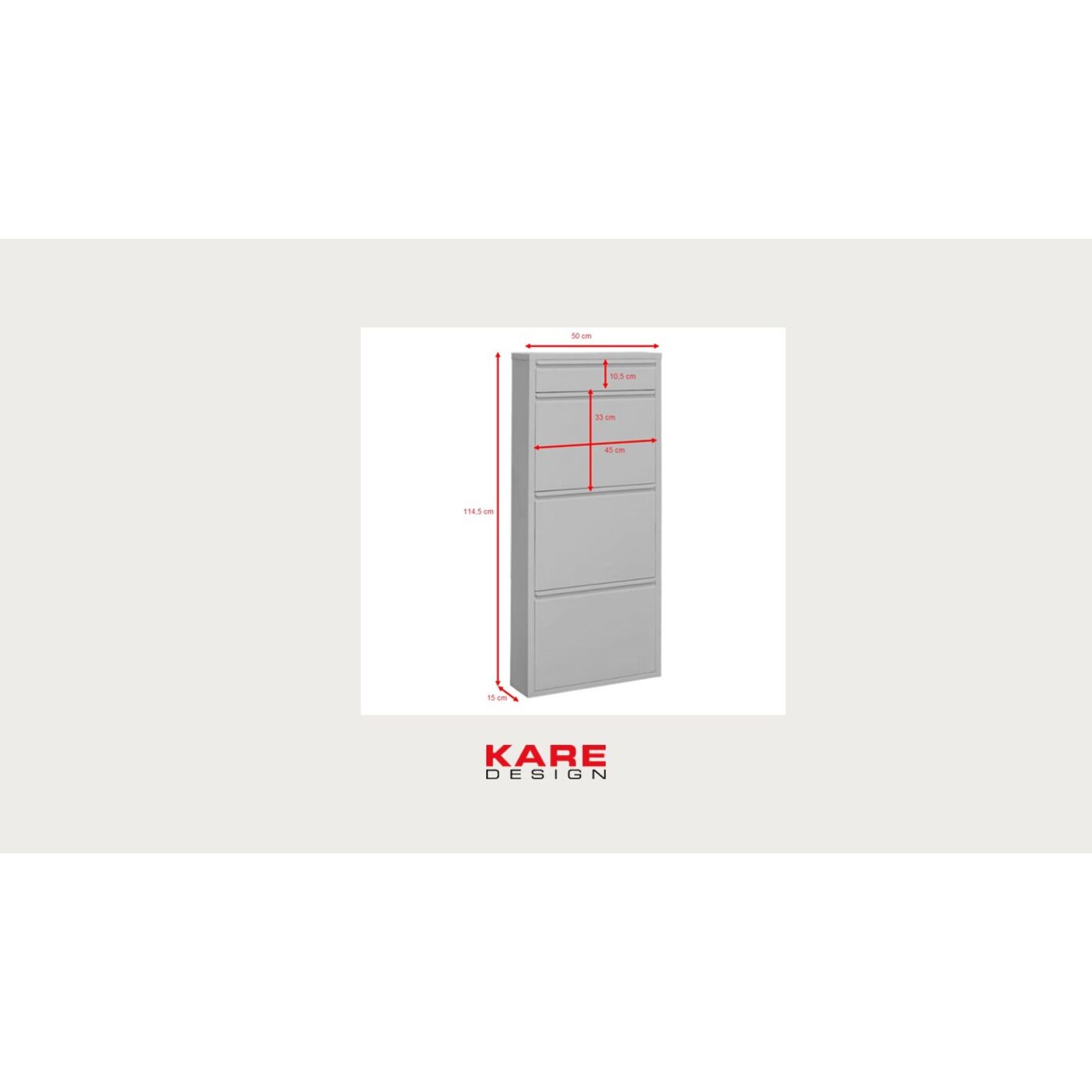 Обувница Caruso 3 Plus 1 Rosa (MO) KARE 70635