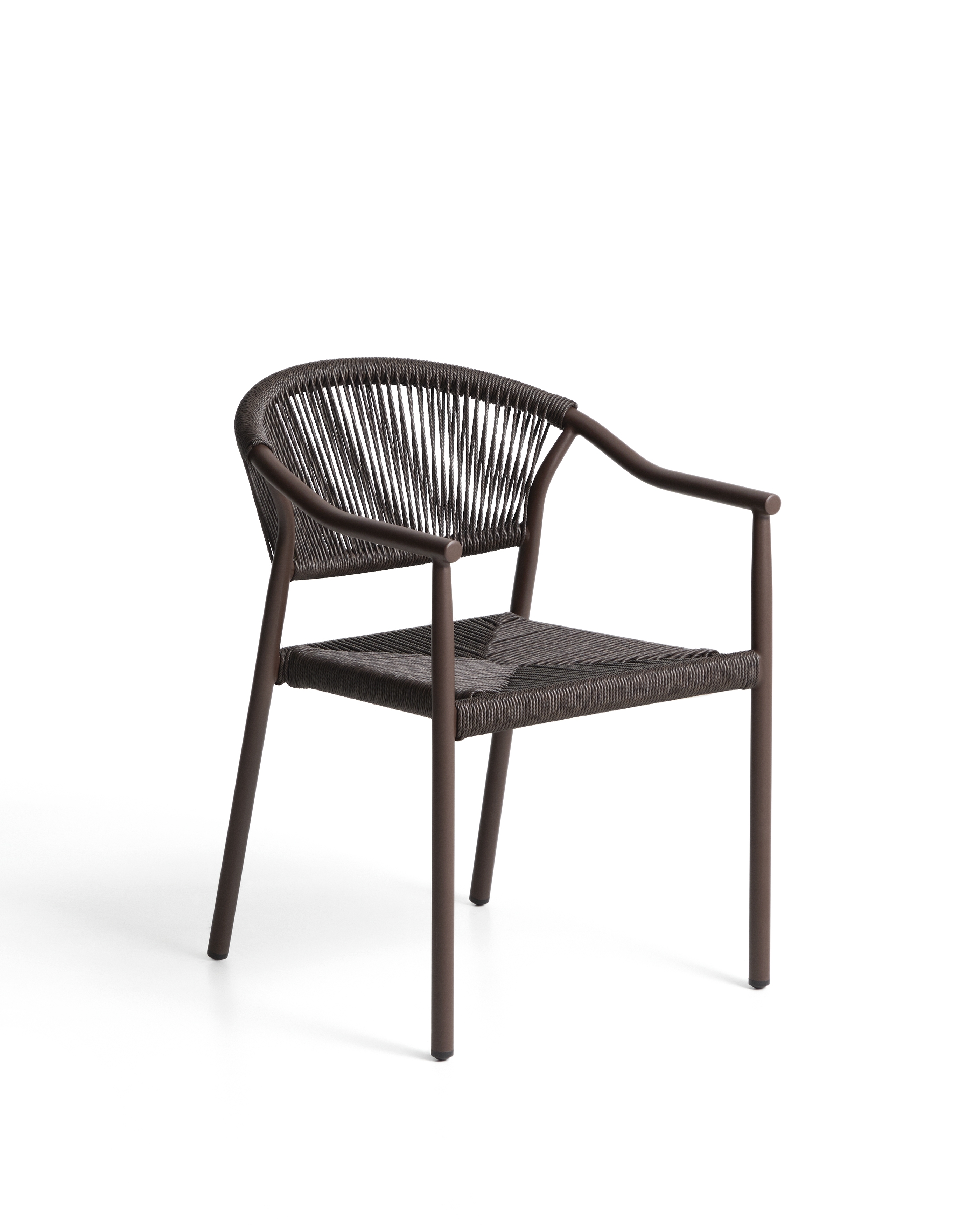 Уличный стул Livadia из коричневого алюминия и веревки La Forma 482293