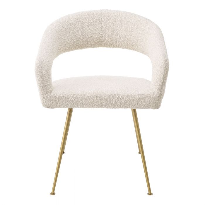 Обеденный стул Eichholtz Bravo bouclé cream 116146