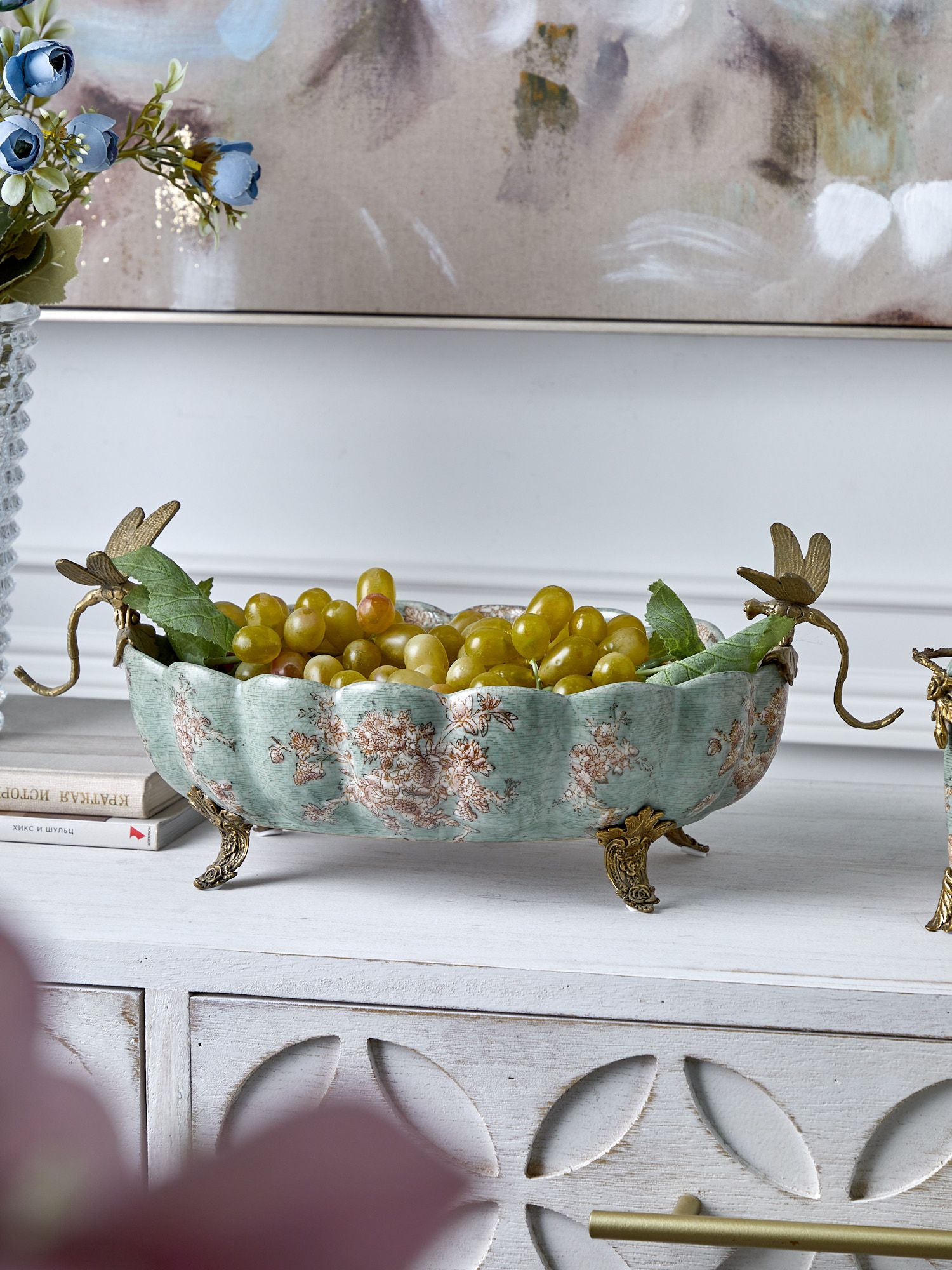 Чаша со стрекозами Glasar D912HC/LG3152