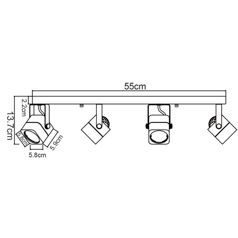 Спот Arte Lamp A1314PL-4BK