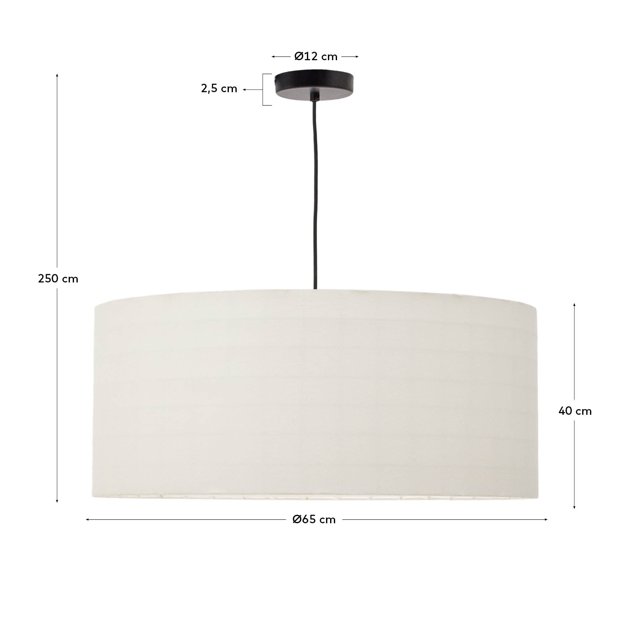 Dulan Абажур для подвесного светильника из хлопка Ø65см La Forma (ex Julia Grup)