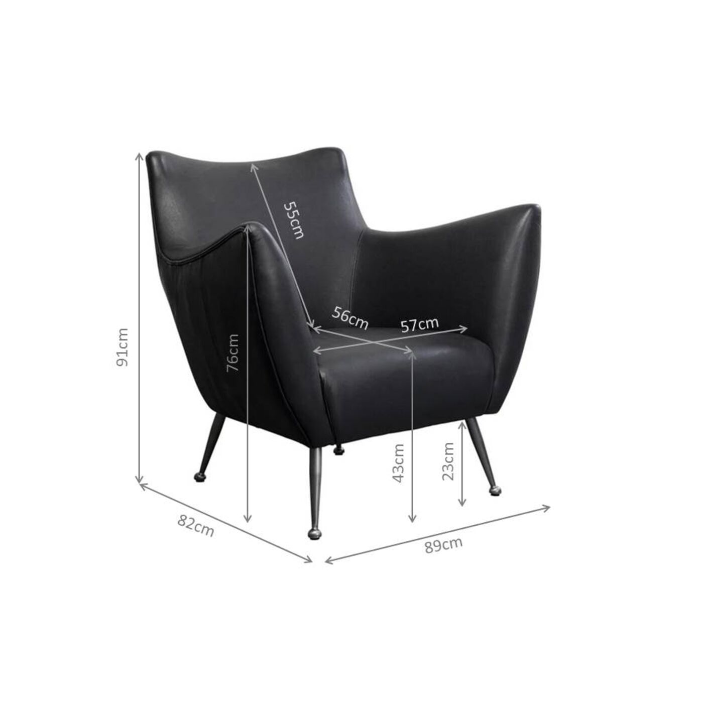 Кресло Goldfinger Black KARE 87905