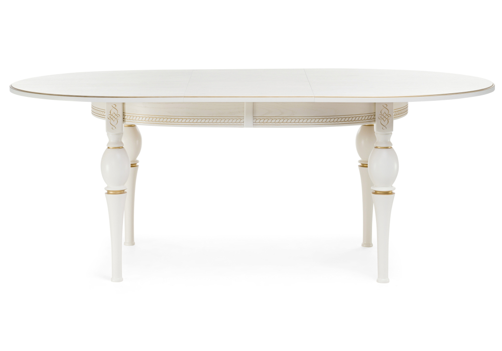 Стол деревянный Woodville Авилла молочный / золото 483902