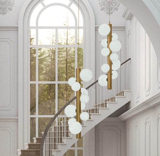 Подвесной светильник Lera золотой металл/опаловое стекло Aromas del Campo