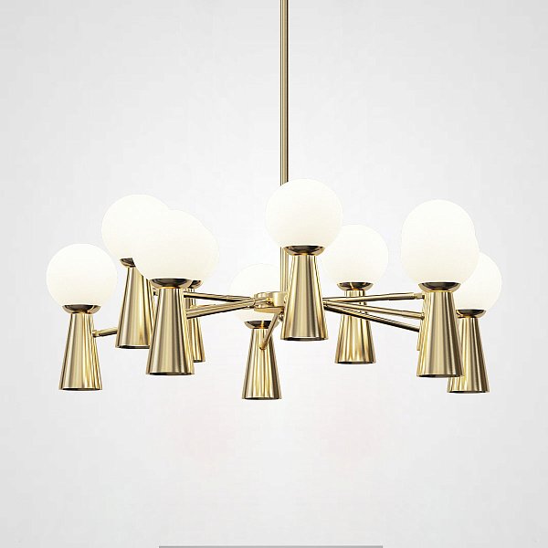 Потолочная люстра ABELINA L20 Gold White by ImperiumLoft
