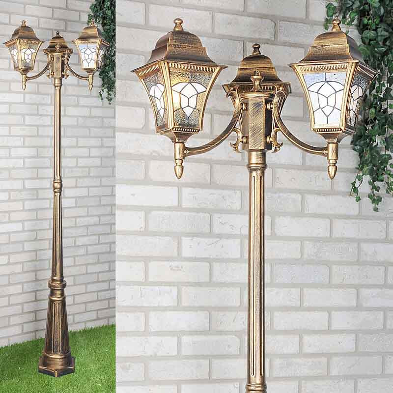 Садовый светильник Elektrostandard Altair F/3 черное золото