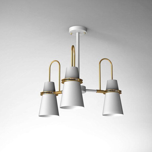 Люстра на штанге REINAR A D57 White by ImperiumLoft