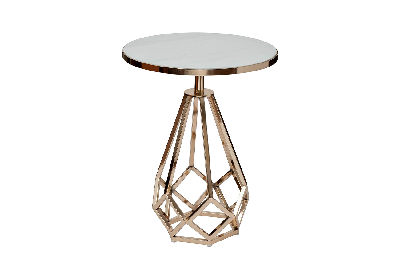 Столик журнальный с мраморной столешницей/золото Garda Decor 2KF111037-G