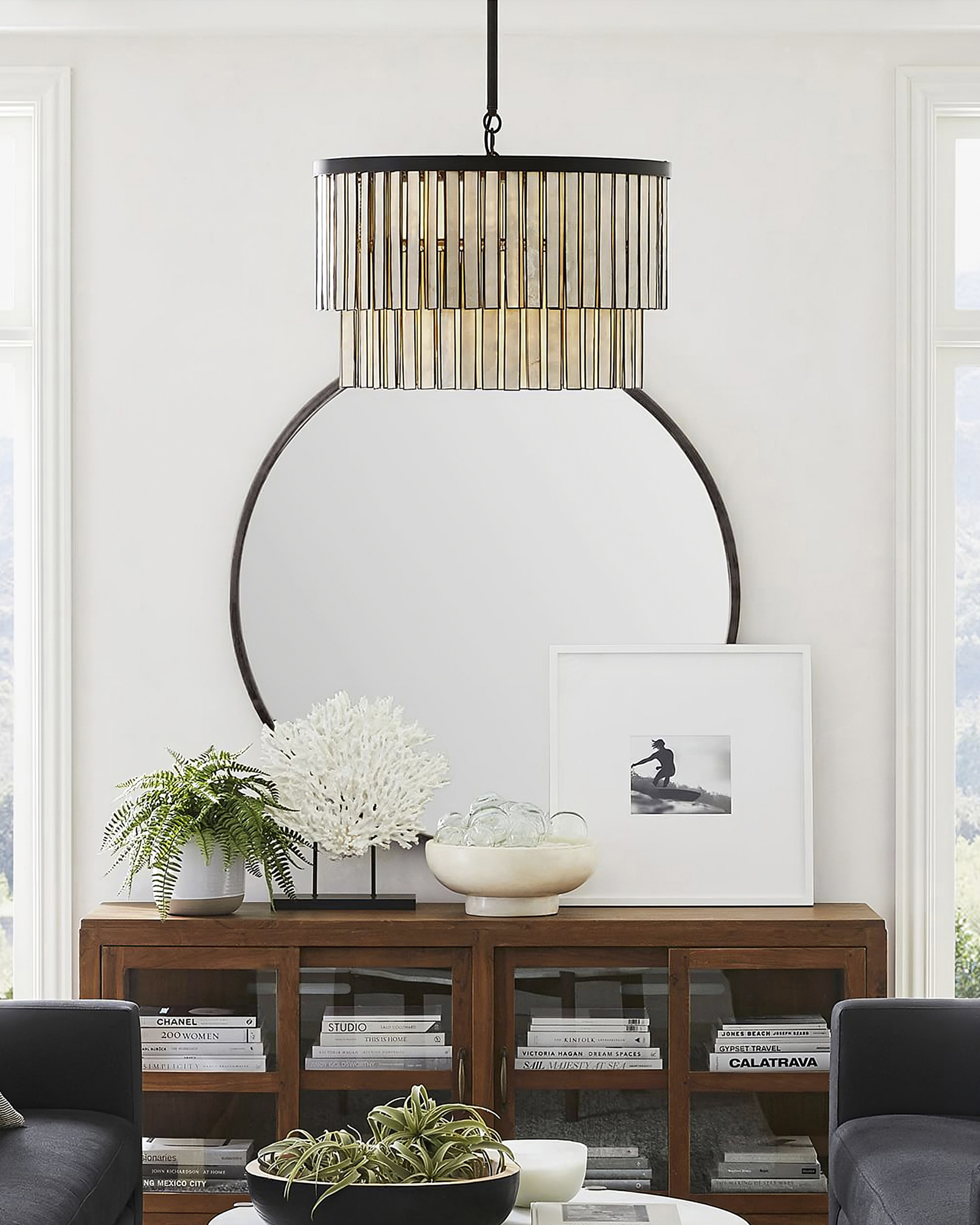 Чёрная круглая люстра Авиано Louvre Home LHLCH241023SWL