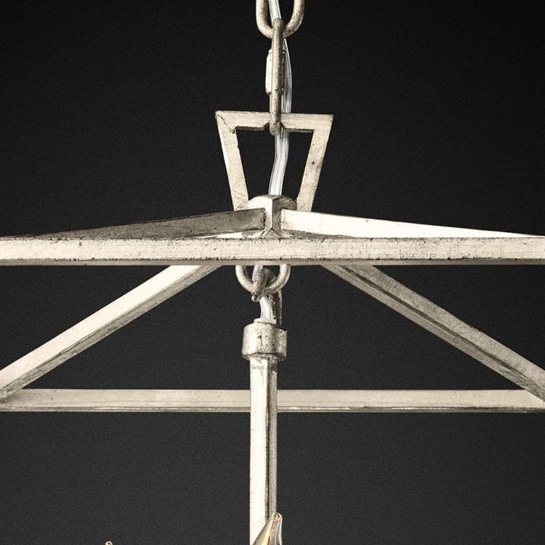 Люстра Restoration Hardware English Openwork 10" Silver Leaf