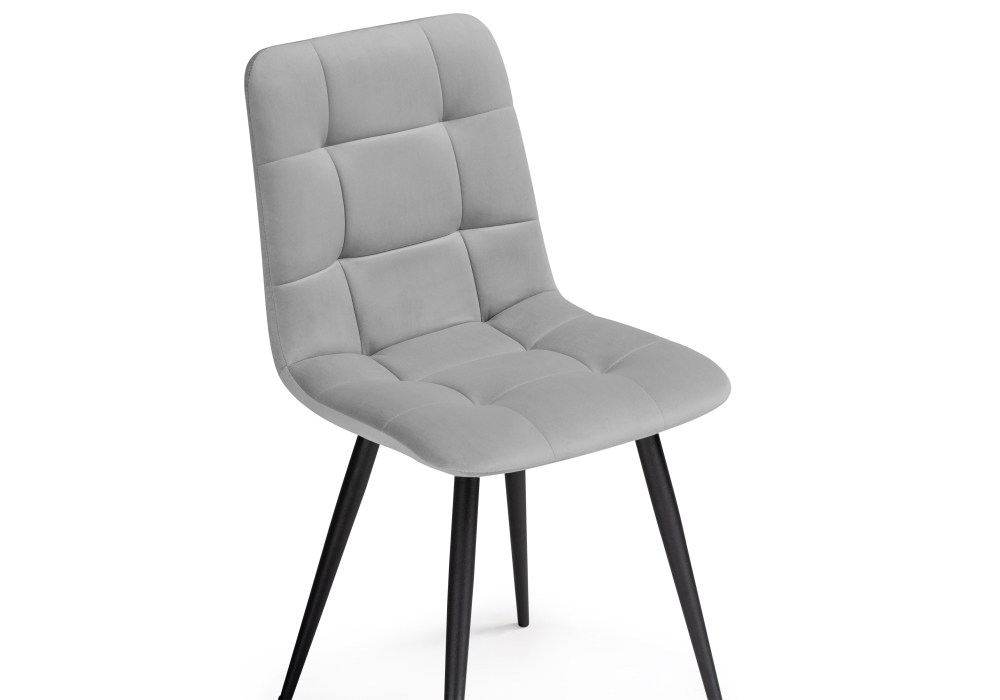 Стул Woodville Чилли светло-серый велюр / черный 502055