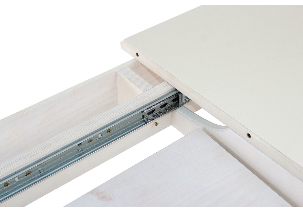 Стол деревянный Woodville Romeo 130(170)х85х75 без патины / молочный 438338