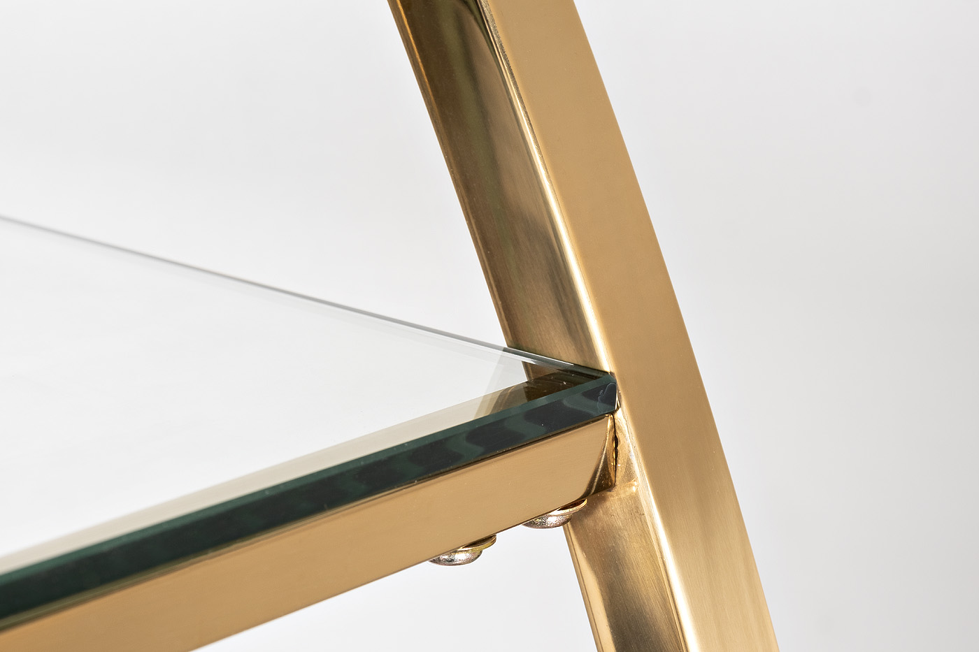 Стеллаж Полусфера прозр.стекло/золото Garda Decor KFG087/1