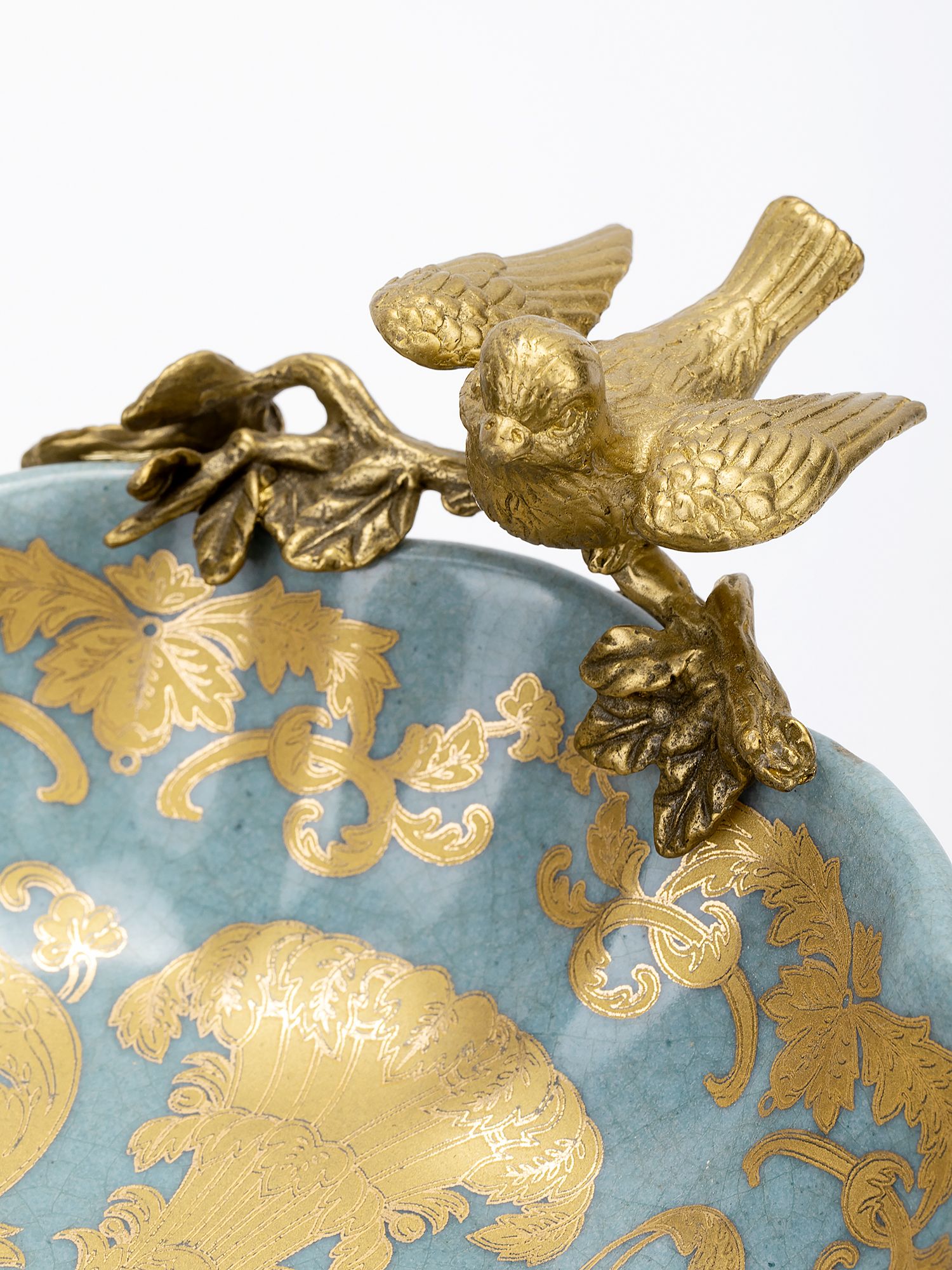 Блюдо с птичкой Glasar 31G2430/C443C/NB4199