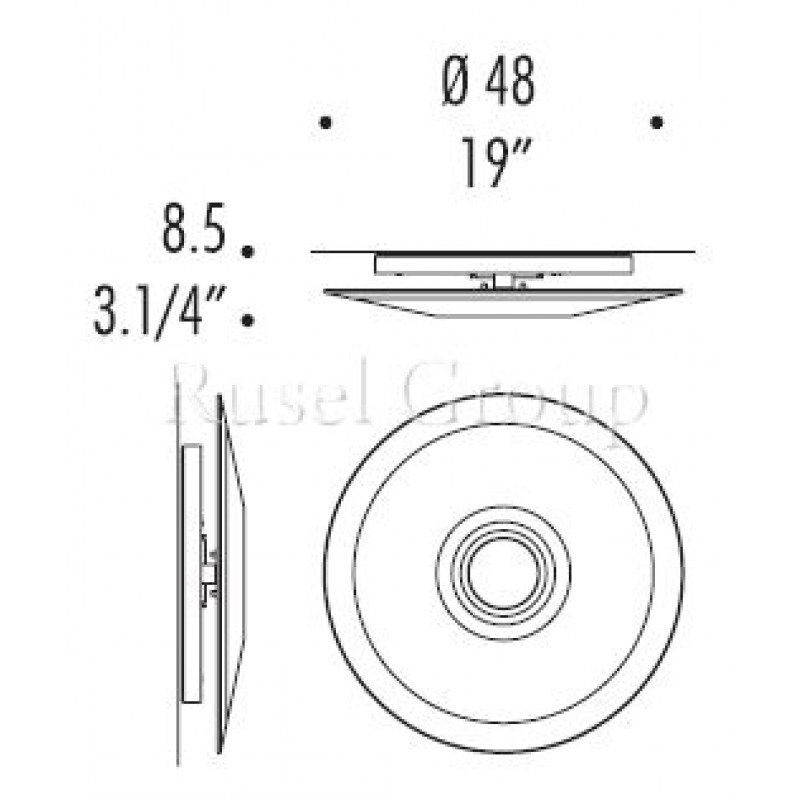 Настенно-потолочный светильник LEUCOS PLANET P-PL 48