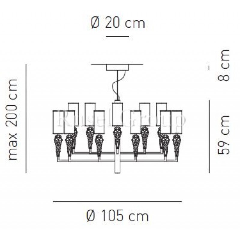 Люстра Axo Light SUBZERO SP 20
