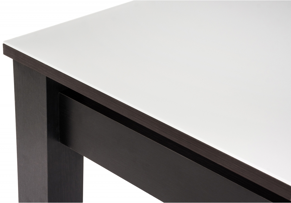 Стол стеклянный Woodville Раймунд венге / белый 462105