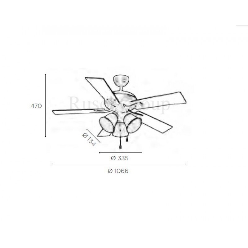 Потолочный вентилятор Leds C4 DOMINICA