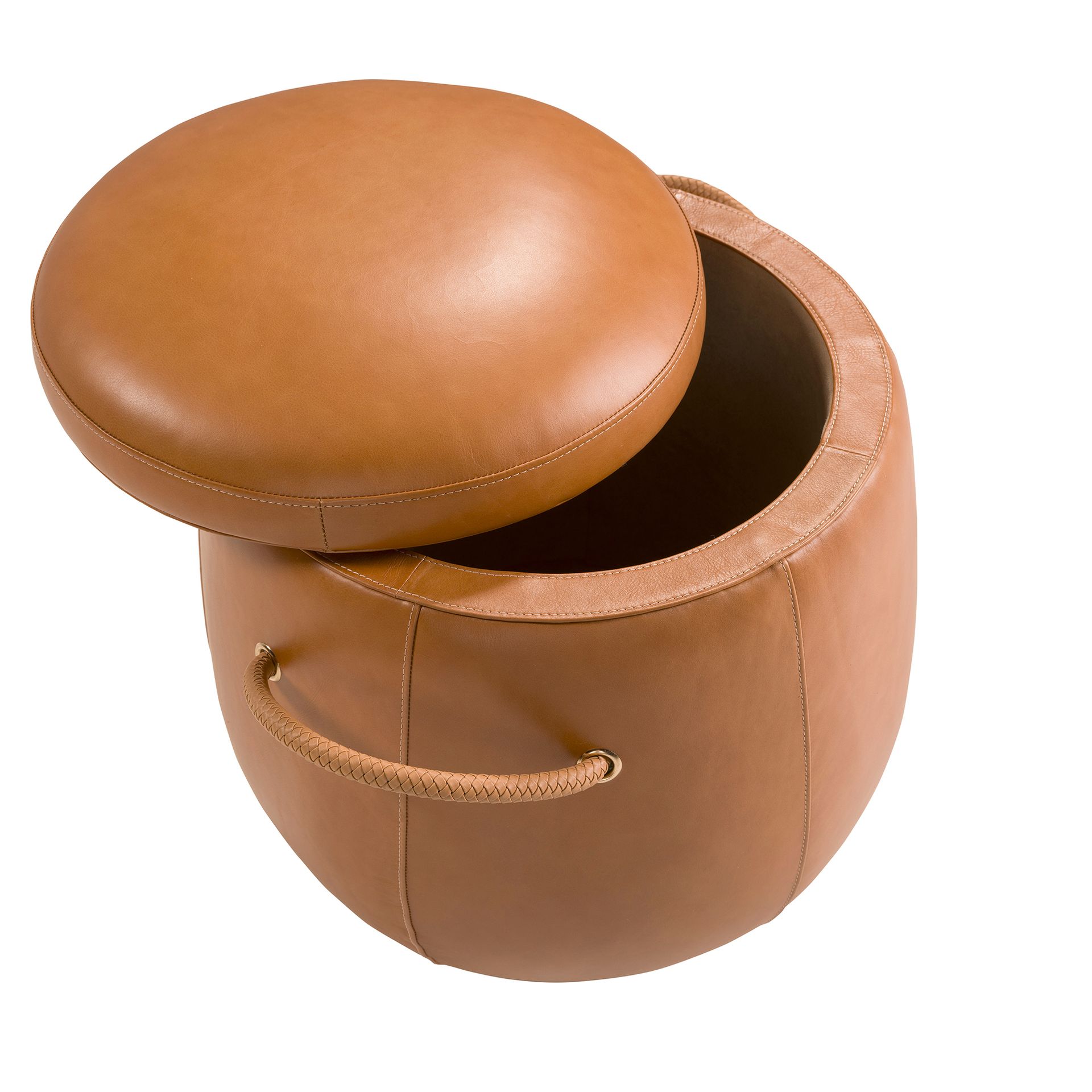 Пуф из кожи цвета Camel 5172 Angel Cerda