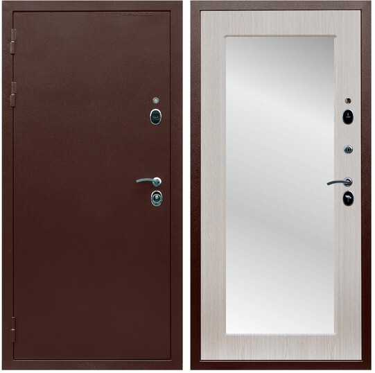 Дверь входная Graf Люкс ТП-70 Антик медь / МДФ 10 мм ФЛЗ пастораль Дуб беленый