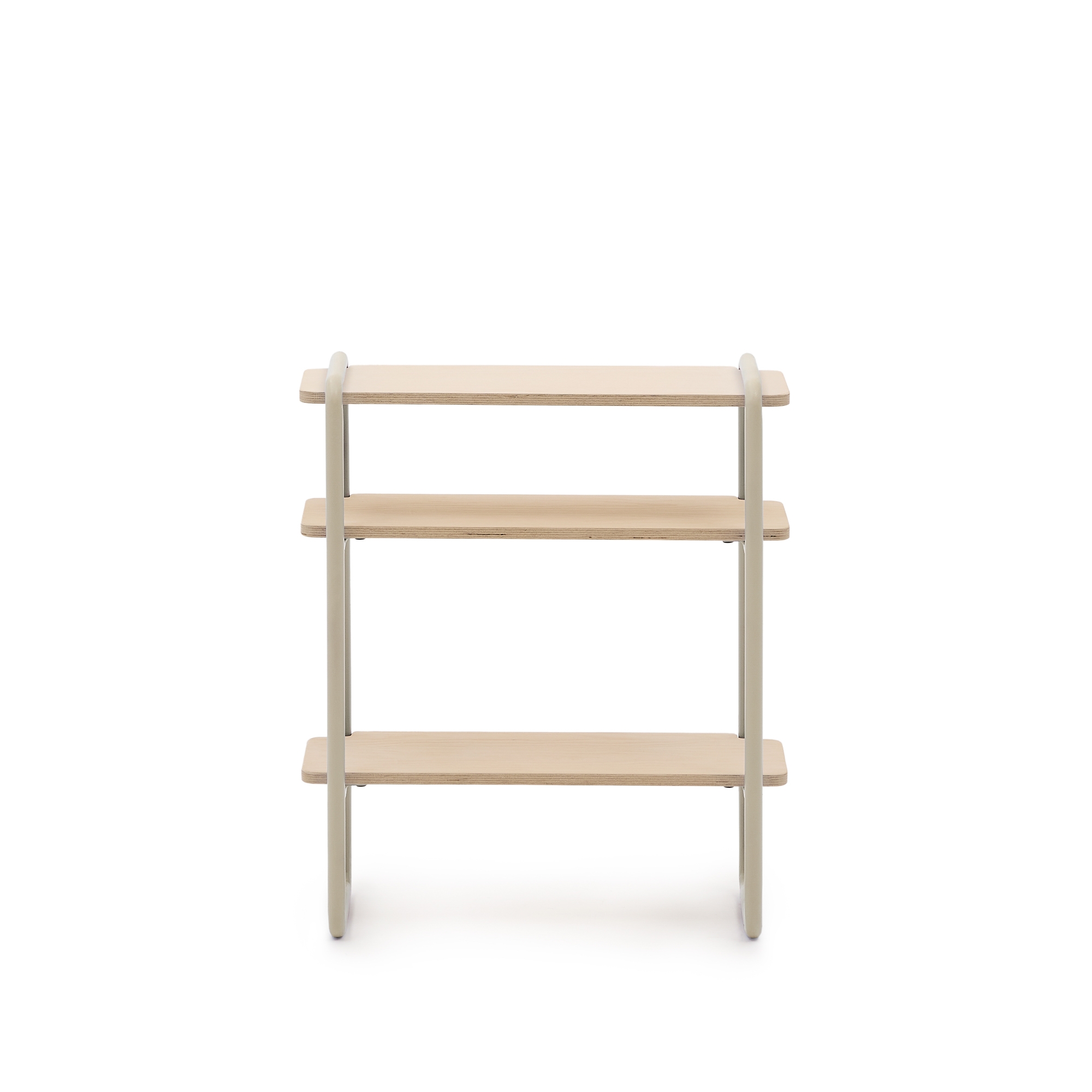 Стеллаж из ясеневого шпона цвета Tinn с бежевой металлической конструкцией, 70 x 60 La Forma (ex Julia Grup)