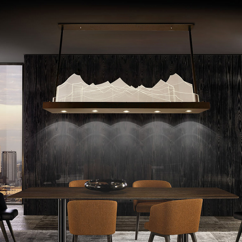 Подвесной реечный светильник MOUNT L95 by ImperiumLoft