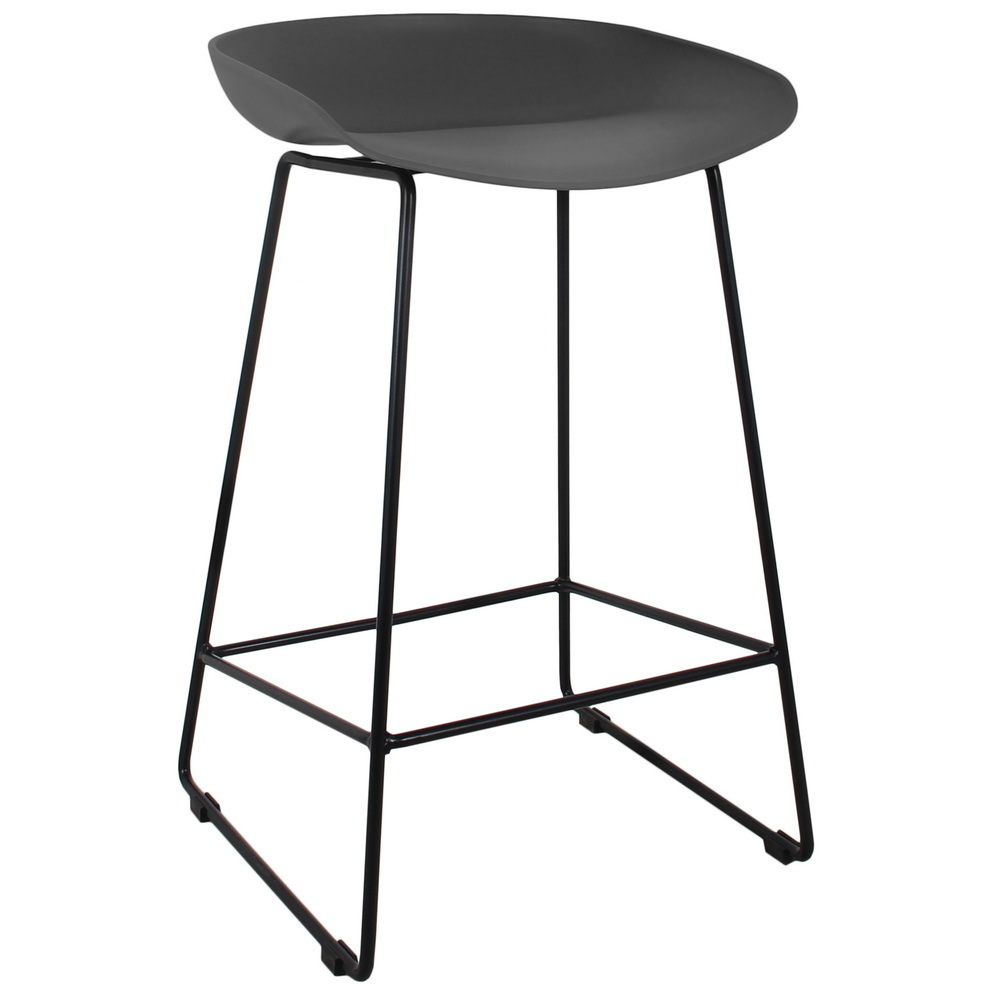 Стул полубарный Neo чёрный с чёрными ножками Bradex Home FR 0698