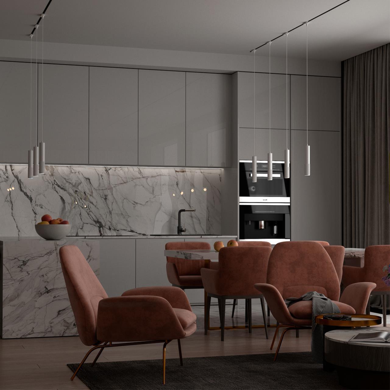 Однофазный трековый светодиодный светильник, длина провода 1м Novotech 358502