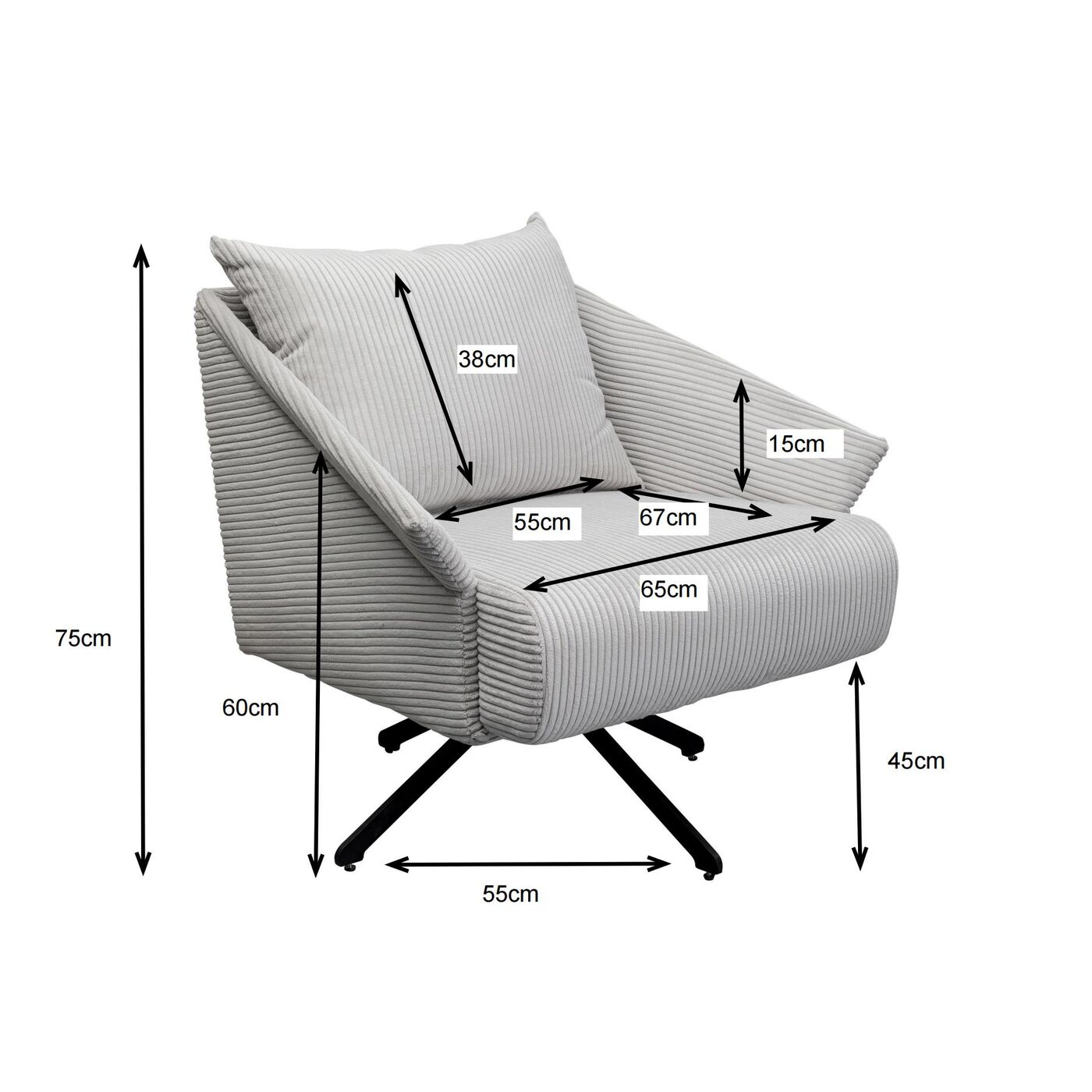 Кресло вращающееся Milo Beige KARE 87836