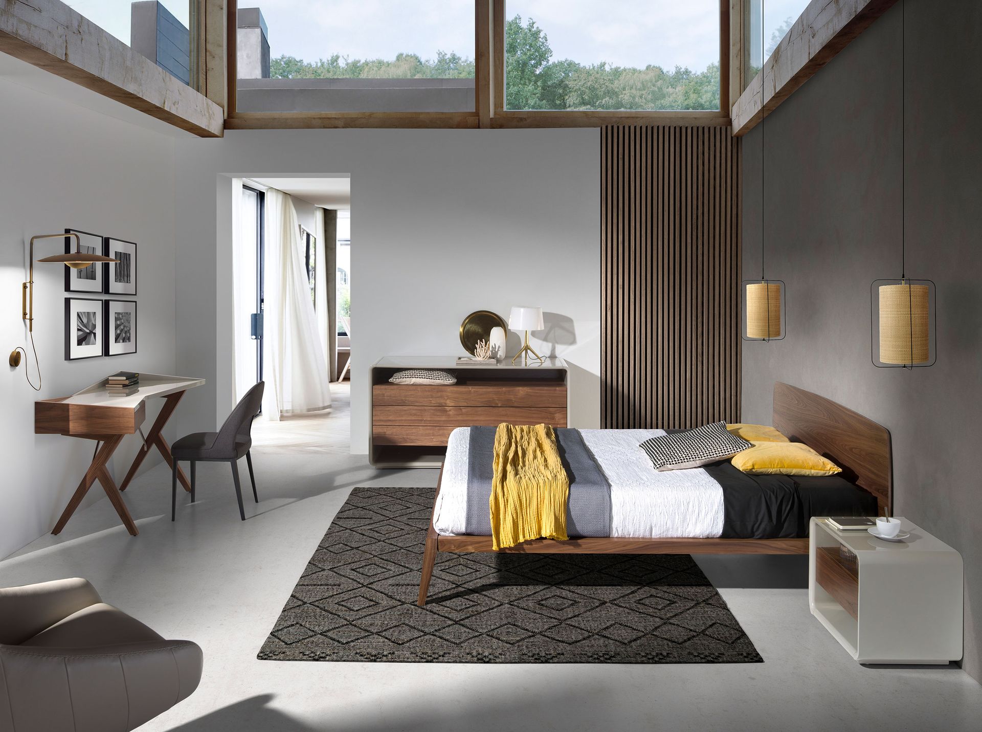 Кровать 7178/CP1506-B-160 из ореха Angel Cerda