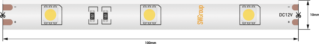 Лента светодиодная SWG SWG530-12-7.2-WW-65-M