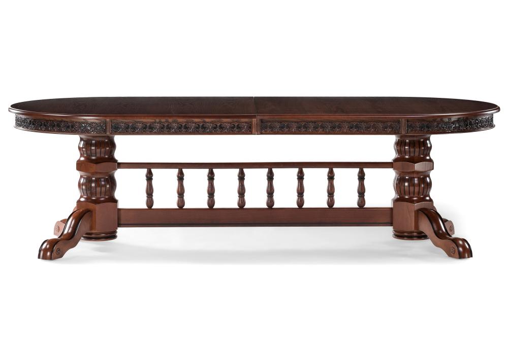 Стол деревянный Woodville Кассиль 260(330)х110х77 орех с коричневой патиной 450829