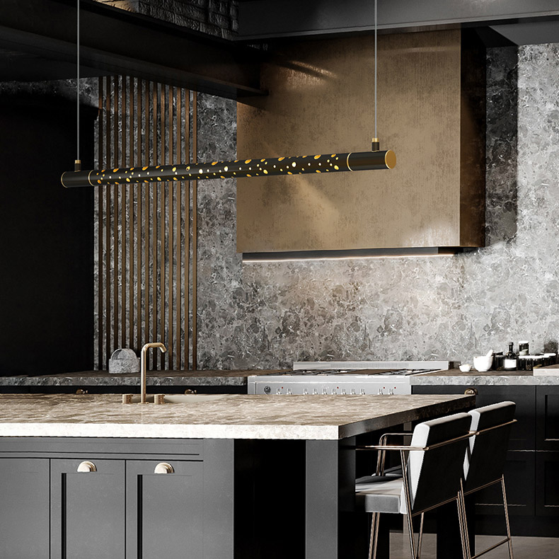 Подвесной светильник ALEKSA L80 Brass by ImperiumLoft