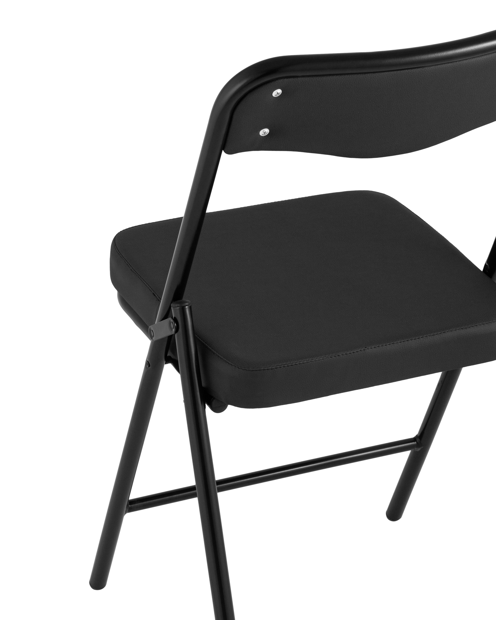Складной стул Джонни экокожа черный каркас черный матовый Stool Group