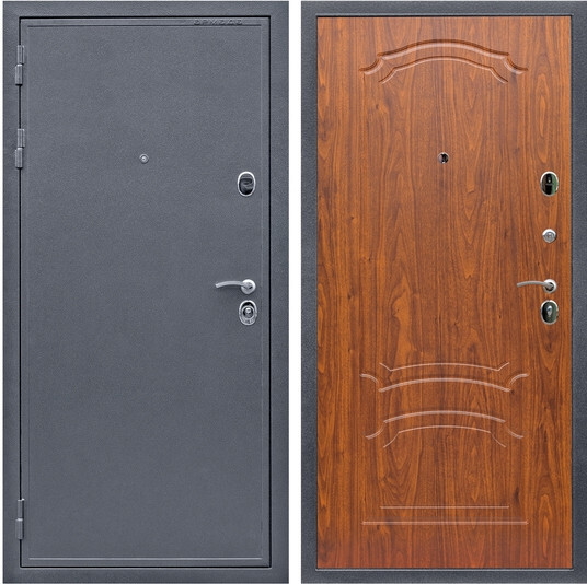 Дверь входная Graf Лондон 2 Антик серебро / МДФ 16 мм ФЛ-140 Мореная береза