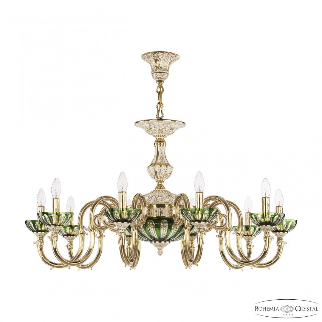 Люстра бронзовая 72203P/10/300 GW P Clear-Green/H-1H