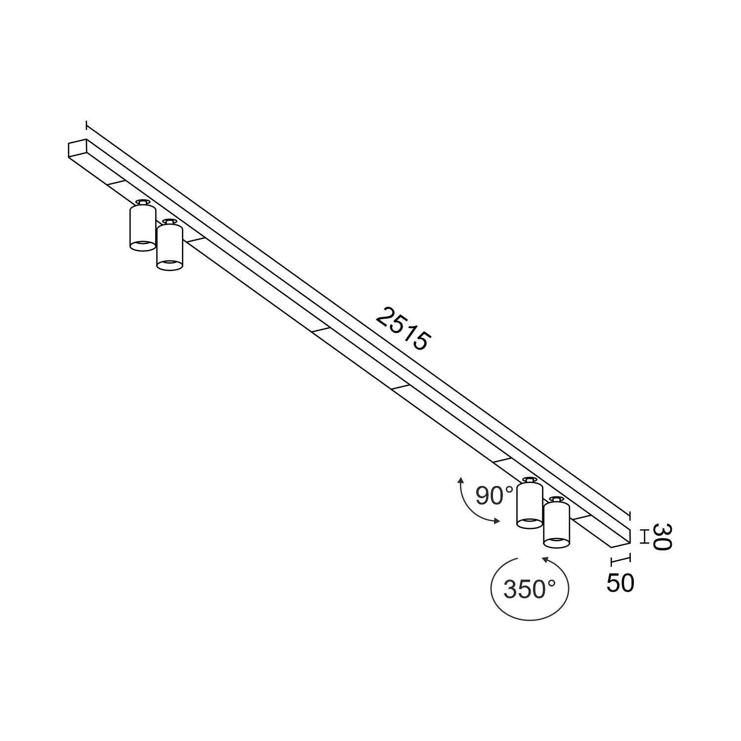 Накладная система Ledron QX70-1