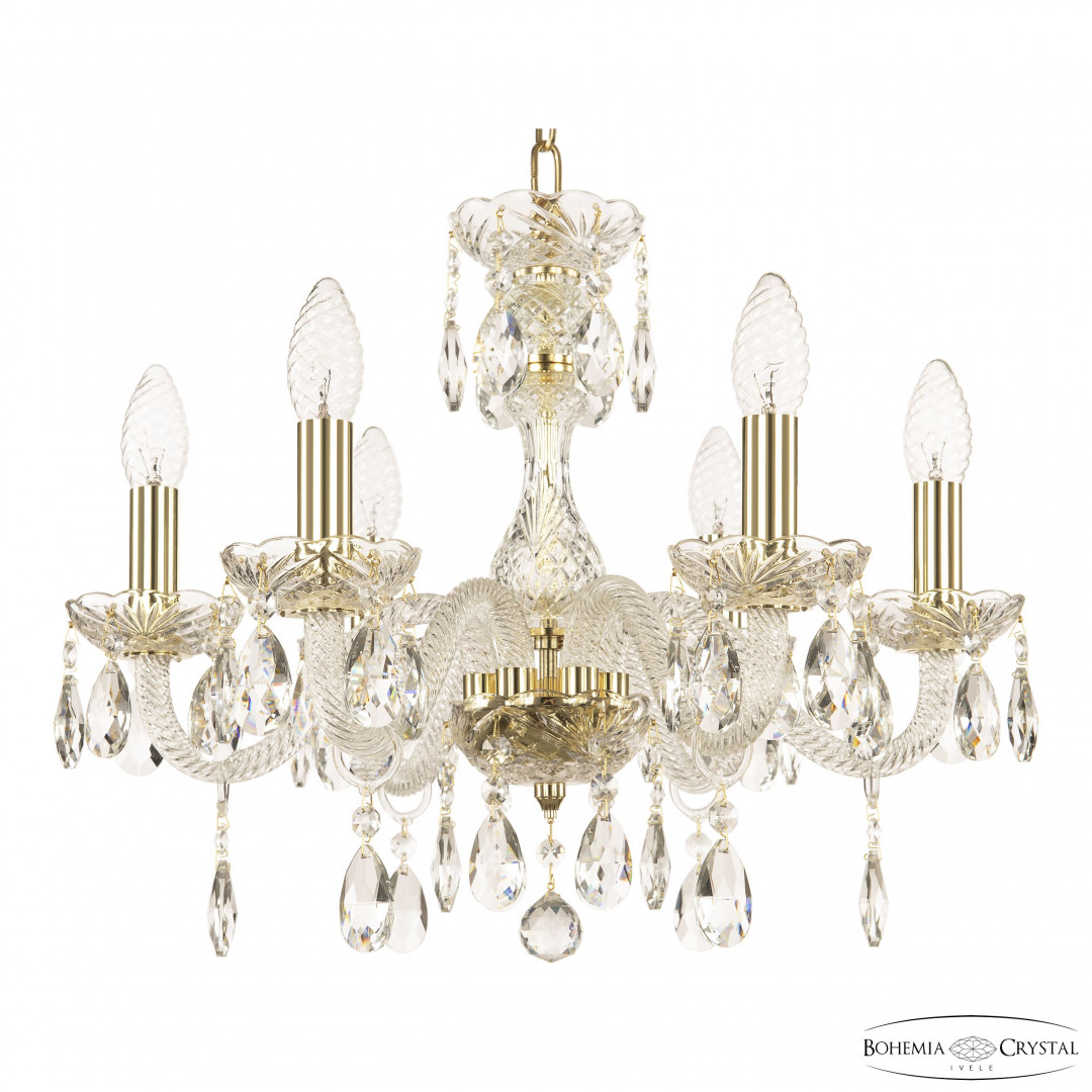 Люстра хрустальная 117/6/165 G Bohemia Ivele Crystal