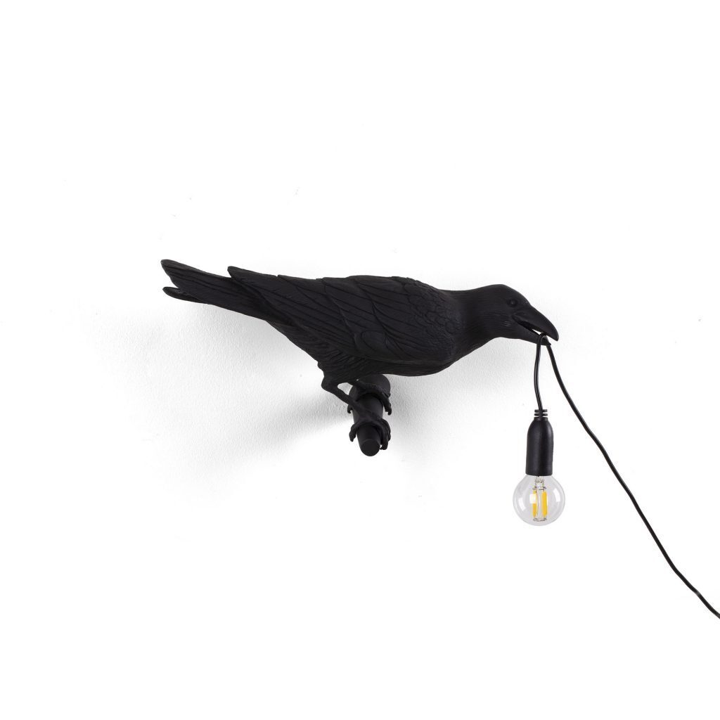 Настенный светильник Seletti Bird Lamp Black Looking Right 14738