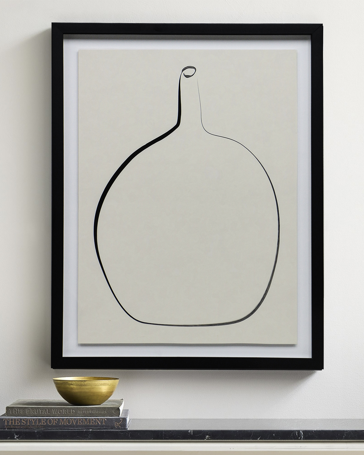 Постер Drawing Vase с чёрной рамой Louvre Home DPP370924VHS