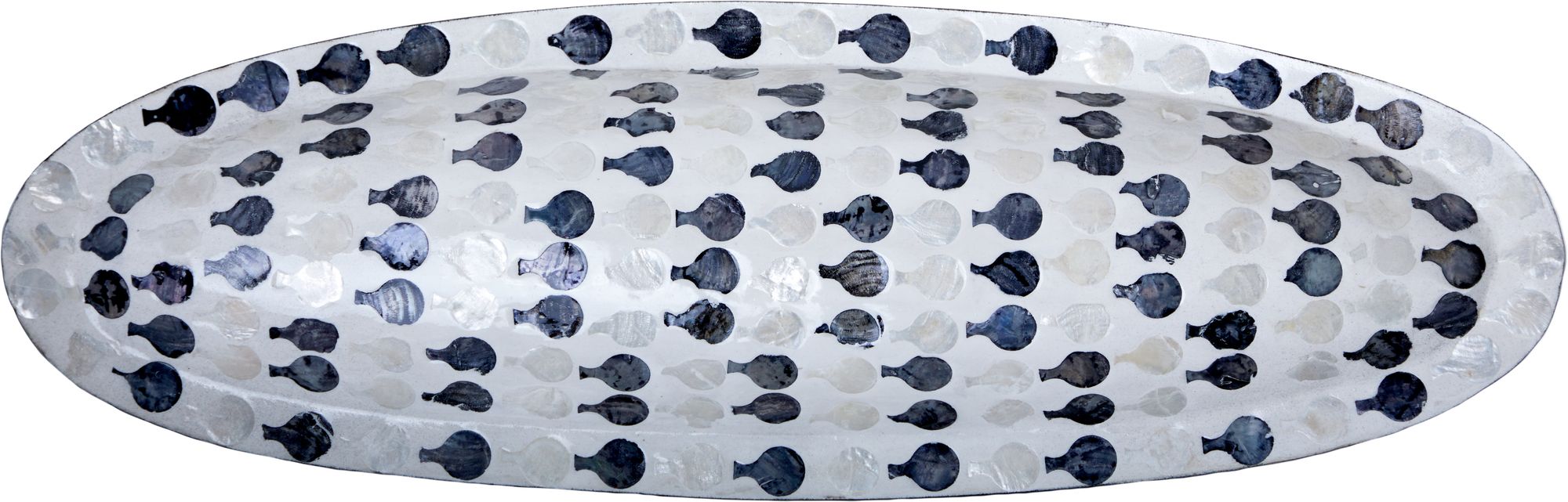 Блюдо декоративное с отделкой раковинами устриц Glasar 67-008