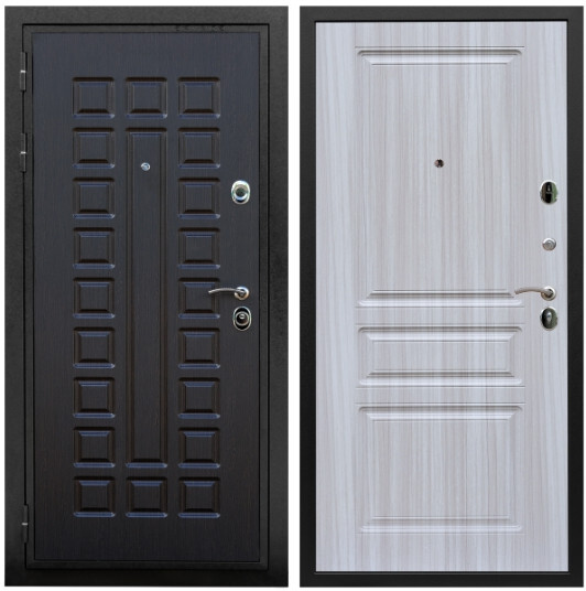 Дверь входная Graf Триумф МДФ 16 мм ФЛ-183 Венге / МДФ 16 мм ФЛ-243 Сандал белый