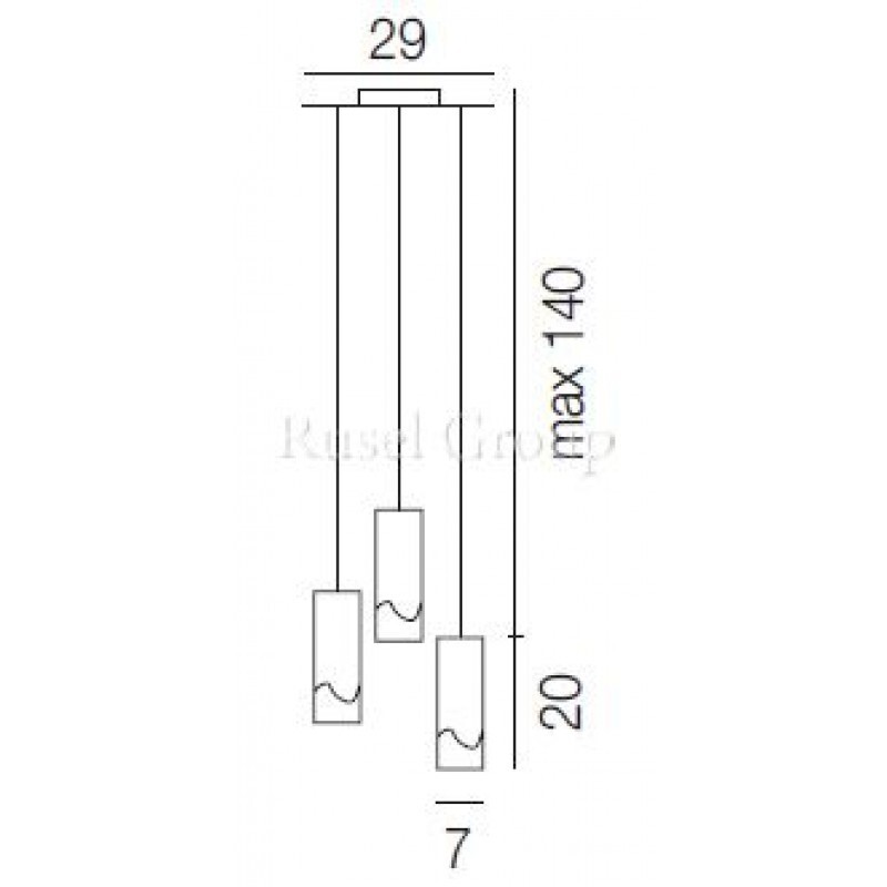 Подвесной светильник Vistosi LIO SP 3 P